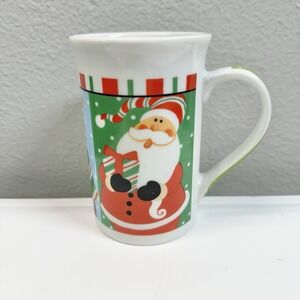 Royal Norfolk Christmas Santa Snowman Coffee Mug Greenbrier Holiday Cup